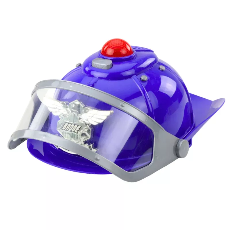 LEAN TOYS set de policía para niños casco pistola esposas accesorios 9 piezas