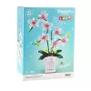 LEAN TOYS orquídea bloques de construcción orquídea en maceta rosa y blanco 718 piezas