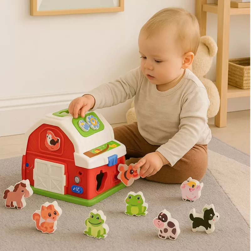 LEAN TOYS granja interactiva con música, animales, luces y sonidos