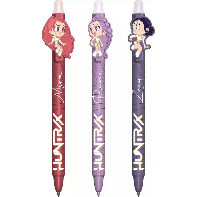 Set de bolígrafos de gel KIDS K-Pop Demon Hunters pack de 3 | 0,7 mm colores surtidos