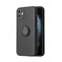 iLike funda de silicona con anillo para Apple iPhone 13 Pro negra