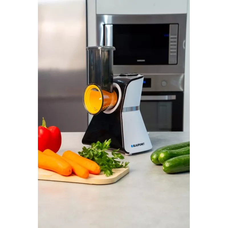 Blaupunkt Slicer FPS502 robot de cocina eléctrico 150 W acero inoxidable cuchilla dentada 190 mm grosor de corte ajustable 0-15 mm negro/plata