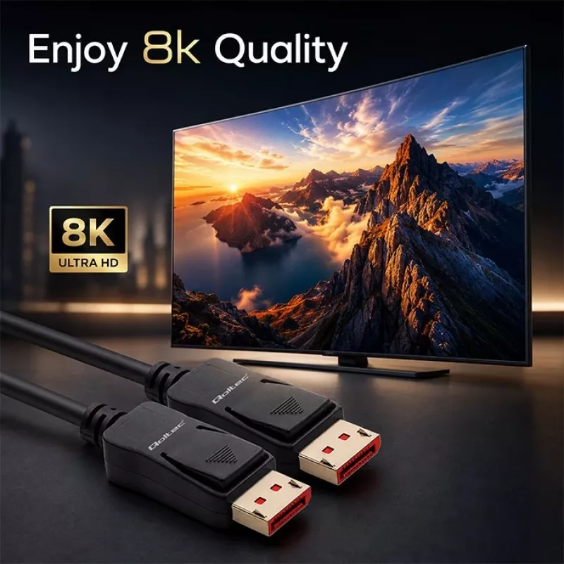 QOLTEC cable DisplayPort M/M v2.1 40G 1,5 m
