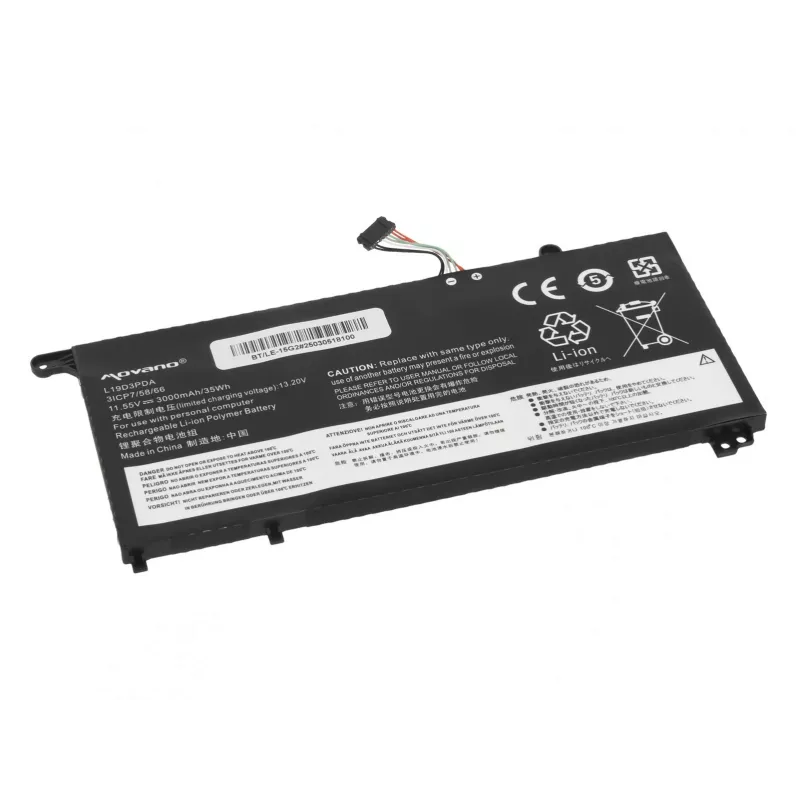 MOVANO Batería L19M3PDA para Lenovo ThinkBook 14 15 G2 G3 G4 G5 IAP ITL ACL ABA - 3000 mAh (35 Wh)