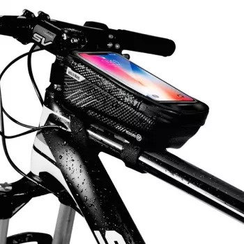 WILDMAN Bike Holder Case M E2 1L negro - bolsa de manillar para smartphone, resistente a salpicaduras, compatible con pantalla táctil, 1L de capacidad