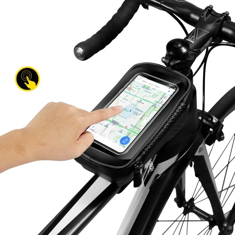WILDMAN Bike Holder Case M E2 1L negro - bolsa de manillar para smartphone, resistente a salpicaduras, compatible con pantalla táctil, 1L de capacidad