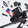 WILDMAN Bike Holder Case M E2 1L negro - bolsa de manillar para smartphone, resistente a salpicaduras, compatible con pantalla táctil, 1L de capacidad