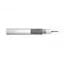 DIGITUS Cable coaxial RG-6, 1,05 mm cobre, 75 ohmios, doble apantallamiento (2x lámina + 77% trenza), Eca, funda de PVC, 305 m, Blanco