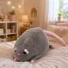 LEAN TOYS Peluche Rata con cola larga, gris, 40 cm