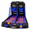LEAN TOYS Mini baloncesto de mesa Juego de habilidad doble para 2 jugadores con marcador