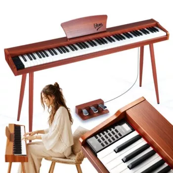 V-TONE BL-130 Consola de piano digital marrón 88 teclas Graded Hammer Action