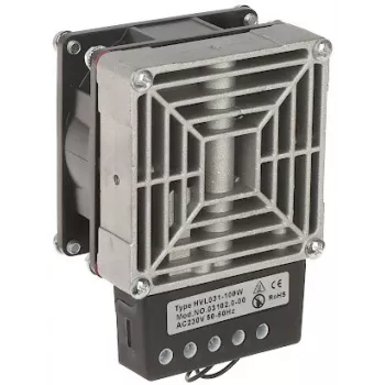 DELTA OPTICAL HVL-031-100W Calentador de ventilador para carril DIN 100W con elemento PTC, 230V AC, IP20, protección contra contacto