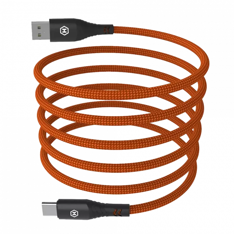 HAMMER Cable USB-A a USB-C 1,2 m negro 480Mbps carga y datos