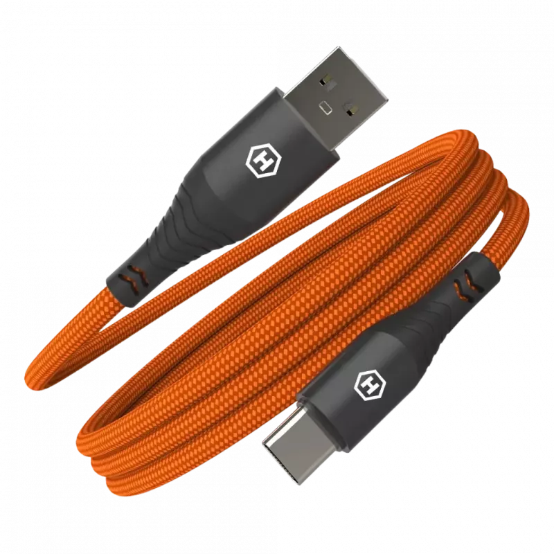 HAMMER Cable USB-A a USB-C 1,2 m negro 480Mbps carga y datos