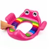 LEAN TOYS Reductor de inodoro infantil suave con asas, Rosa, para niños de 18 meses a 4 años