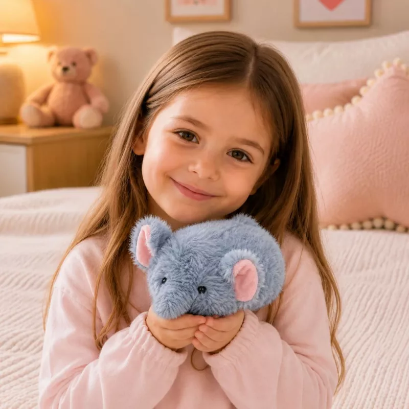 LEAN TOYS Mascota peluche elefante suave pequeño gris 18 cm