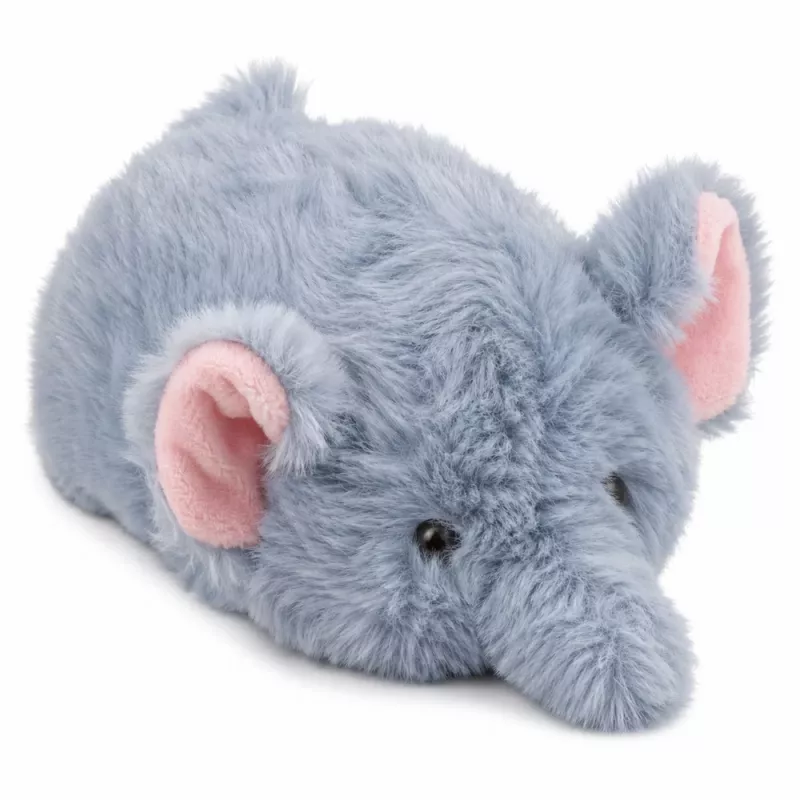LEAN TOYS Mascota peluche elefante suave pequeño gris 18 cm