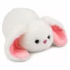 LEAN TOYS Conejo de peluche con orejas largas, Blanco, 16 cm