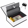 LEAN Caja fuerte con forma de libro con caja de llaves, negro, 24x15 cm