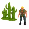 LEAN TOYS Set cazador de dinosaurios figuras de acción con articulaciones móviles y accesorios de armas de red