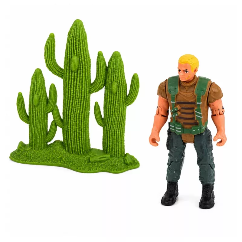 LEAN TOYS Set cazador de dinosaurios figuras de acción con articulaciones móviles y accesorios de armas de red
