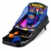 LEAN TOYS Mini juego de baloncesto de mesa arcade con 3 canastas y lanzador