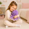 LEAN TOYS Peluche pulpo con tentáculos elásticos Morado 30 cm