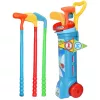 LEAN TOYS Set de golf con carrito, palos, juego de campo, 20 piezas