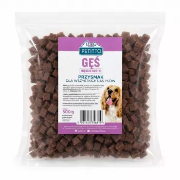 PETITTO Cubos de calcio con ganso para perros 500g