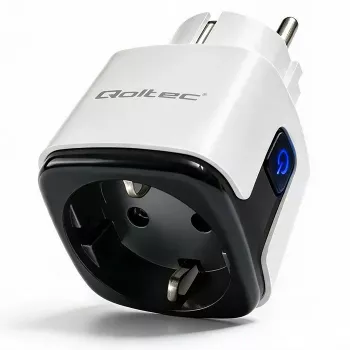 QOLTEC enchufe inteligente WiFi 16A con monitorización de energía y temporizador