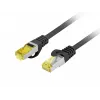 LANBERG Cable de red Cat.6A S/FTP LSZH 20m negro – 10GbE, Fluke Passed, 26AWG cobre puro
