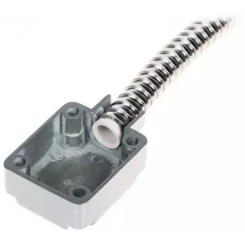 DELTA ATLO-KP-11X400 Funda metálica protectora de cables, acero inoxidable, plateado