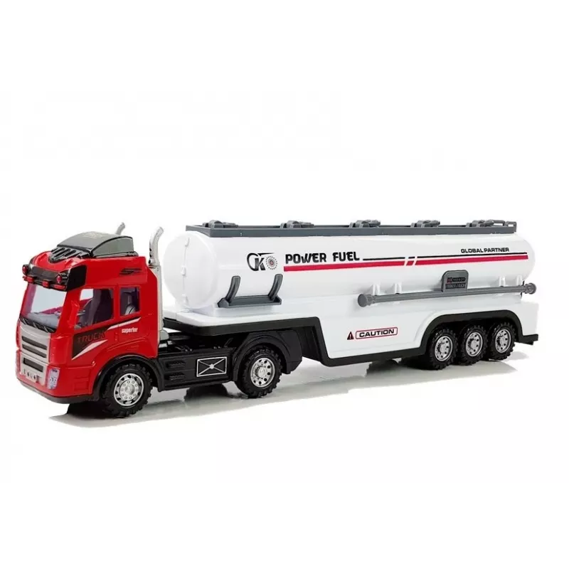 LEAN TOYS Camión cisterna R/C con luz y sonido, escala 1:32, camión teledirigido 2,4 GHz