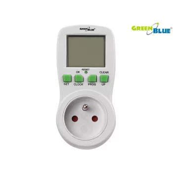 GreenBlue GB107 Interruptor temporizador digital programable 16 programas 230V 16A Schuko