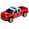 LEAN TOYS Set de vehículos de bomberos: helicóptero y coche, luces, sonidos 1:32