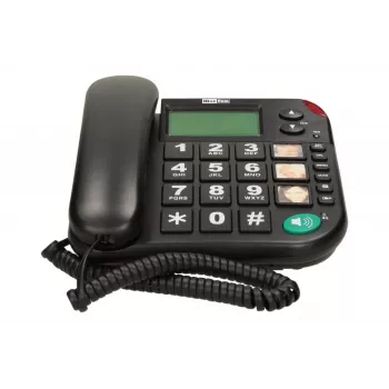 MAXCOM KXT 480 BB Teléfono con cable con pantalla LCD, negro