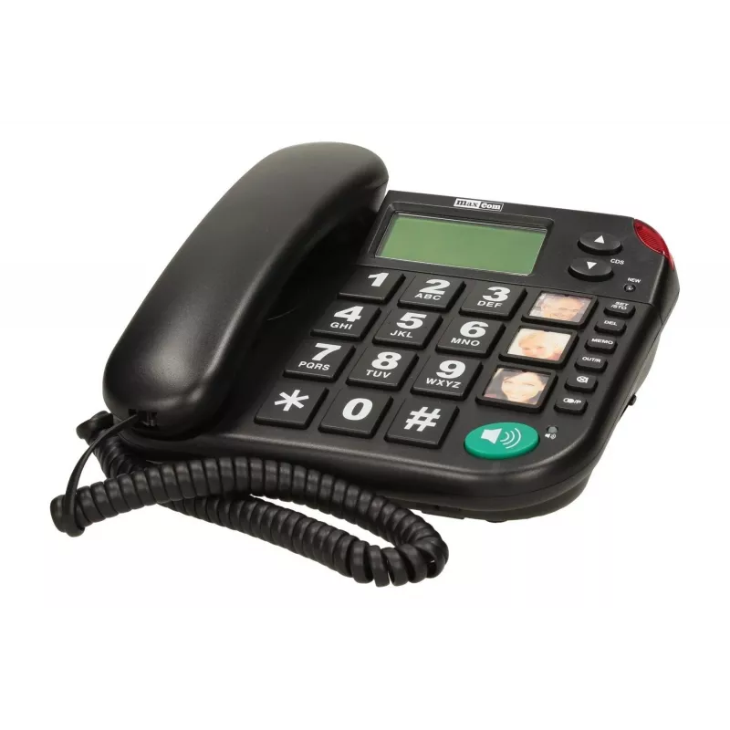 MAXCOM KXT 480 BB Teléfono con cable con pantalla LCD, negro