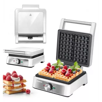 MPM MGO-41 gofrera 1600W blanca – gofrera belga con placas antiadherentes