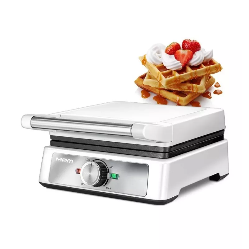 MPM MGO-41 gofrera 1600W blanca – gofrera belga con placas antiadherentes