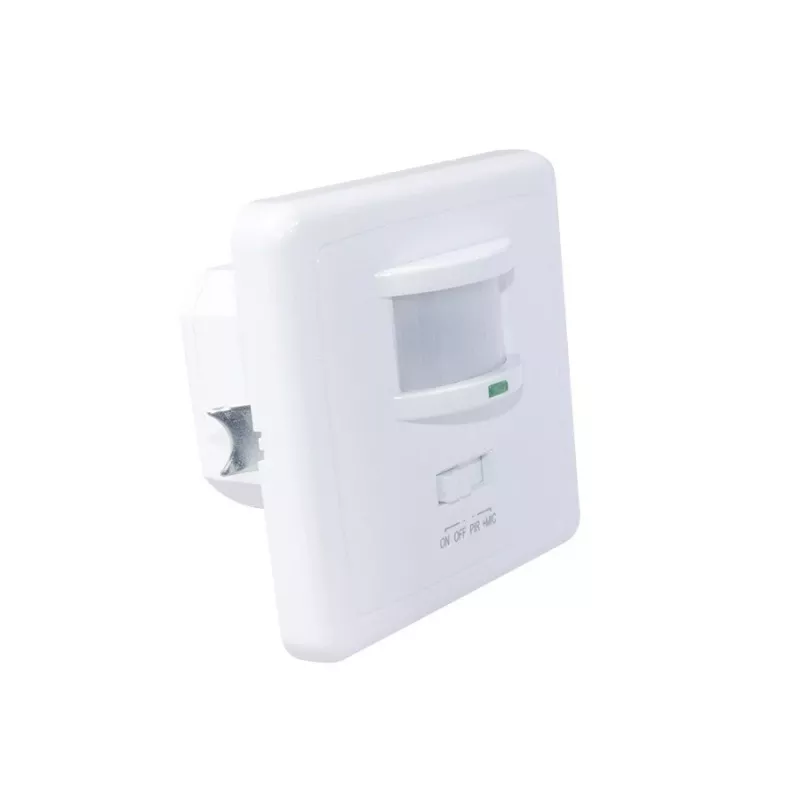 MACLEAN MCE18 detector de movimiento PIR con detección de sonido, montaje en pared, 160°, 1200W, blanco