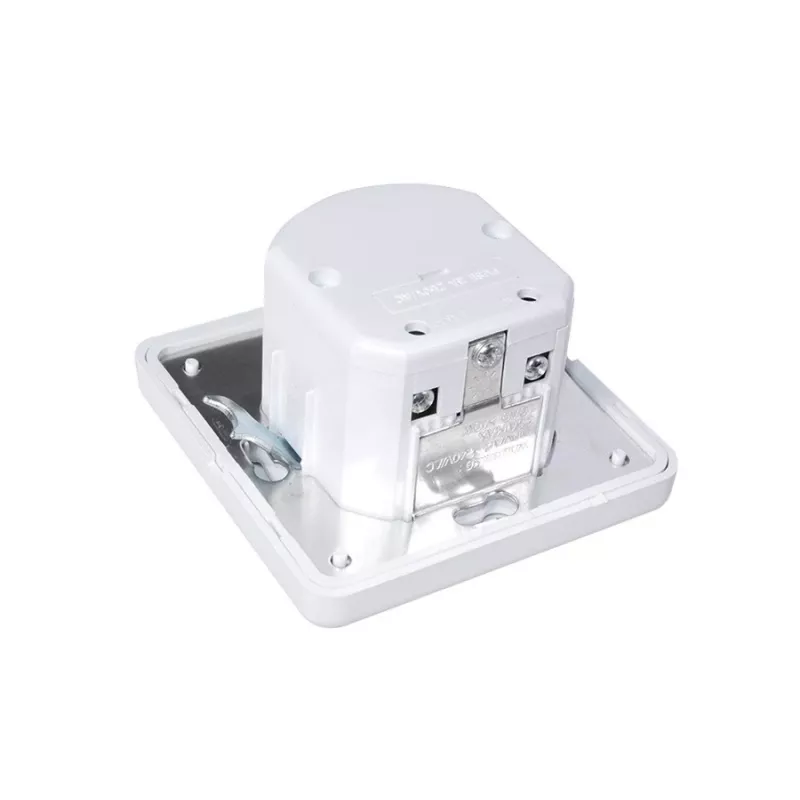 MACLEAN MCE18 detector de movimiento PIR con detección de sonido, montaje en pared, 160°, 1200W, blanco