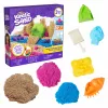 Kinetic Sand Beach Adventure Set - 907g de arena en 3 colores con moldes, herramientas y bandeja de juego