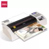 DELI Plastificadora de oficina E3895-EU A3 | Laminación por rodillos calientes a 250 mm/min, máx. 125 micras, anti-atasco, laminación en frío, negro/plata