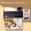 DELI Plastificadora de oficina E3895-EU A3 | Laminación por rodillos calientes a 250 mm/min, máx. 125 micras, anti-atasco, laminación en frío, negro/plata