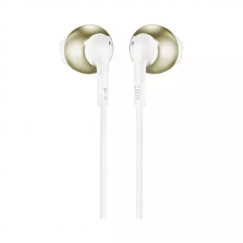 Auriculares in-ear JBL T205 oro champán con micrófono