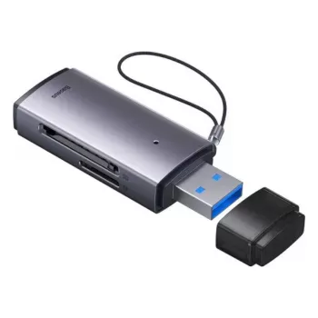 Lector de tarjetas SD y microSD 2 en 1 Baseus USB 3.0 – gris