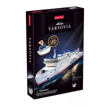 CubicFun puzzle 3D - modelo de barco MS Prom Varsovia, 150 piezas, 44 cm de longitud montado, dificultad media, a partir de 8 años