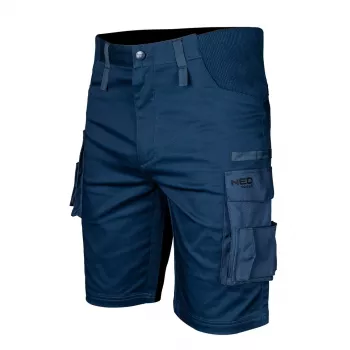 NEO TOOLS pantalón corto Mix&Match de hombre con cintura elástica, azul marino, XXL
