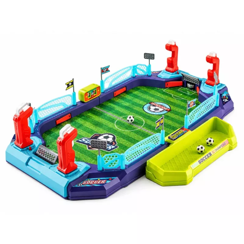 LEAN TOYS Juego 2 en 1 de futbolín y air hockey para 2 jugadores