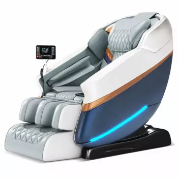 EXTRALINK Sillón de Masaje 3D Zero Gravity Blanco-Azul